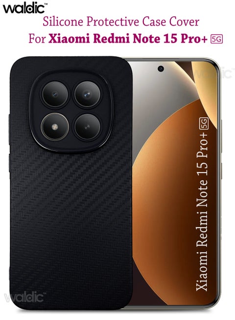 Xiaomi Redmi Note 15 Pro Plus 5G Premium Case | Premium Silicone Case Cover Designed for Xiaomi Redmi Note 15 Pro Plus 5G | Xiaomi Redmi Note 15 Pro Plus 5G Case Camera and Drop Protection Thin Protective Back Cover Case for Xiaomi Redmi Note 15 Pro Plus 5G - Black